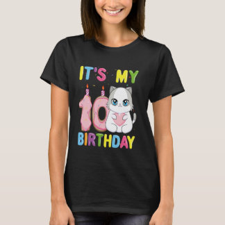 Het is mijn 10e verjaardag Meisje 10 jaar oude Rag T-shirt