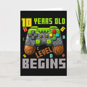 Het is mijn 10e verjaardag Pixel Gaming Controller Kaart