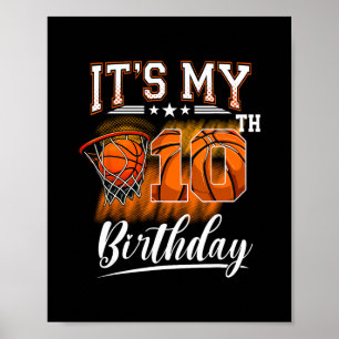 Het is mijn 10e verjaardag Sketll Thema 10 jaar ou Poster