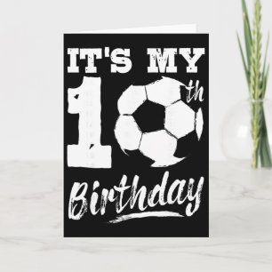 Het is mijn 10e verjaardag Voetbalspeler 10 verjaa Kaart