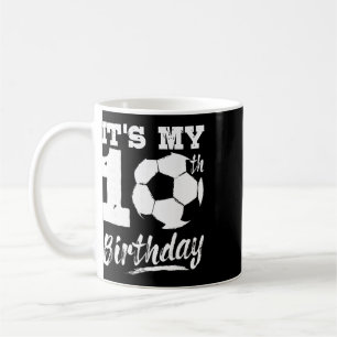 Het is mijn 10e verjaardag Voetbalspeler 10 verjaa Koffiemok