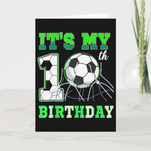 Het is mijn 10e voetbal verjaardagsfeestje tien ja kaart
