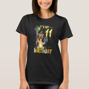Het is mijn 11e verjaardag Giraffe dier 1 T-shirt