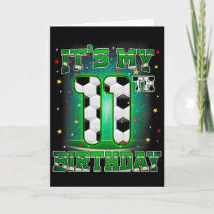 Het is mijn 11e verjaardag Jongen Voetbal 11 Jaar Kaart