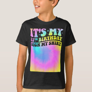 Het is mijn 11e verjaardag Teken mijn shirt Cute T
