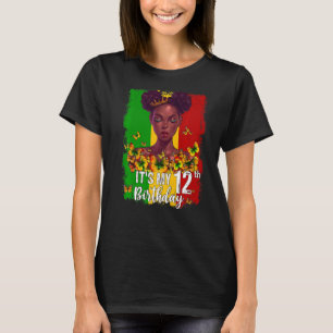 Het is mijn 12e verjaardag 12 jaar oude zwarte Mel T-shirt