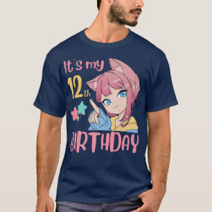 Het is mijn 12e verjaardag Anime Birthday Girl 12 T-shirt