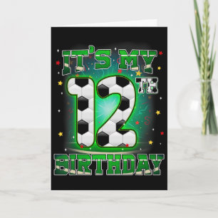 Het is mijn 12e verjaardag Jongen Voetbal 12 Jaar Kaart