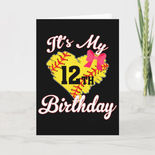 Het is mijn 12e verjaardag Zachte Meisje 12 Jaar O Kaart