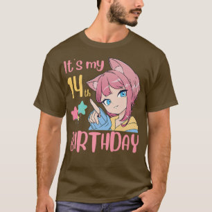 Het is mijn 14e verjaardag Anime Birthday Girl 14 T-shirt