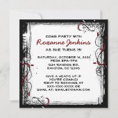 Het is mijn 15e verjaardag feestelijke uitnodiging (Achterkant)