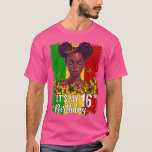 Het is mijn 16e verjaardag 16 jaar oude zwarte Mel T-shirt