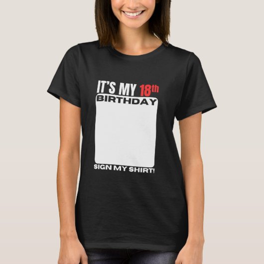 Het is mijn 18e verjaardag 18 jaar oude verjaardag t-shirt (Voorkant)