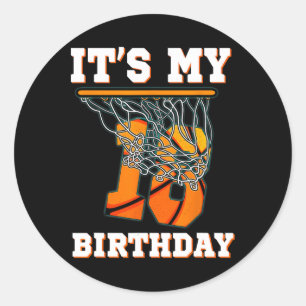 Het is mijn 18e verjaardag Bysketbyll Boy Party 18 Ronde Sticker