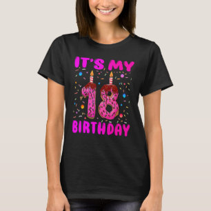 Het is mijn 18e verjaardag meisje Doughnut 18 jaar T-shirt