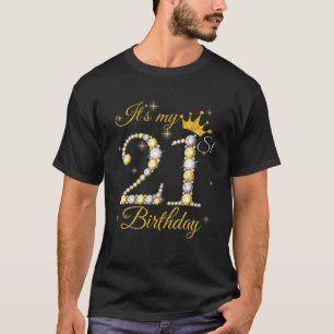Het is mijn 21e verjaardag koningin Gifts 21 jaar T-shirt