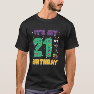 Het is mijn 21e verjaardag Mardi Gras 21 jaar oud T-shirt