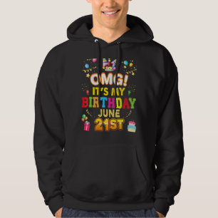 Het is mijn 21e Vintage 21 juni Happy Ki Hoodie
