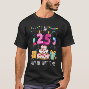 Het is mijn 25e verjaardag taart kaars 25 jaar oud t-shirt