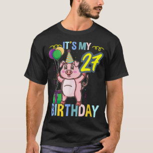 Het is mijn 27e verjaardag Cute Pig 3321 T-shirt