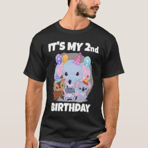 Het is mijn 2e verjaardag dierentuin Theme Birthda T-shirt