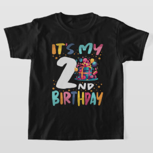 Het is mijn 2e verjaardag Happy Kids Verjaardag T-shirt