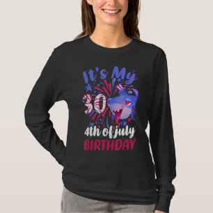 Het is mijn 30e verjaardag op 4 juli Familie Shark T-shirt