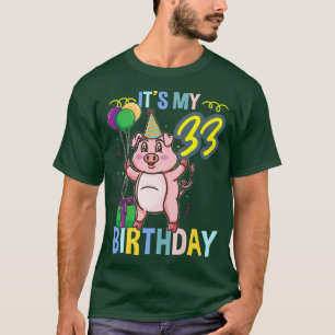 Het is mijn 33e verjaardag Cute Pig Premium  T-shirt