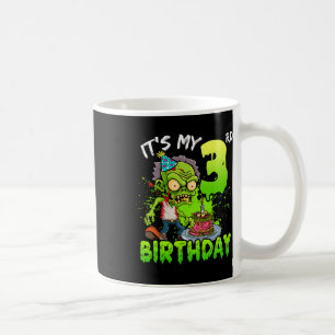 Het is mijn 3e verjaardag Zombie Liefhebber 3 Jaar Koffiemok