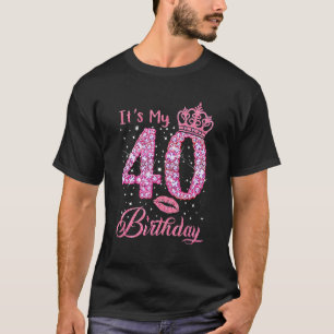 Het is mijn 40e verjaardag koningin 40 jaar oude s t-shirt