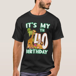 Het is mijn 40e verjaardag Safari Zoo Dier 40 jaar T-shirt