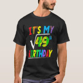Het is mijn 49e verjaardag wiskunde Wiskunde liefh T-shirt (Voorkant)