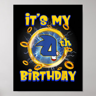 Het is mijn 4e verjaardag Boy Family Matching Part Poster