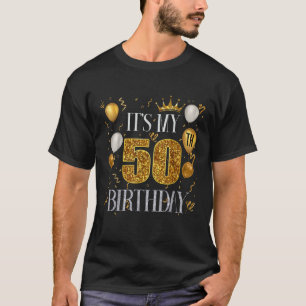 Het is mijn 50e verjaardag Happy 1973 verjaardag v T-shirt