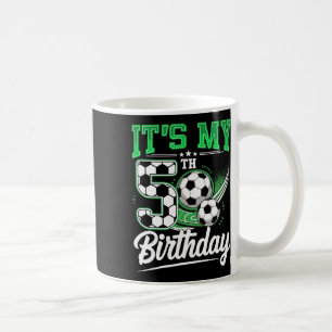 Het is mijn 5e verjaardag jongen voetbal Ll 5 jaar Koffiemok