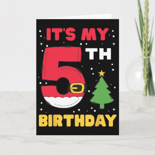 Het is mijn 5e verjaardag Kerstmis 5 jaar oud Sint Kaart