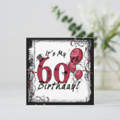 Het is mijn 60e verjaardag feest grote uitnodiging (Staand voorkant)