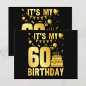 Het is mijn 60ste feestje kaart (Voorkant / Achterkant)