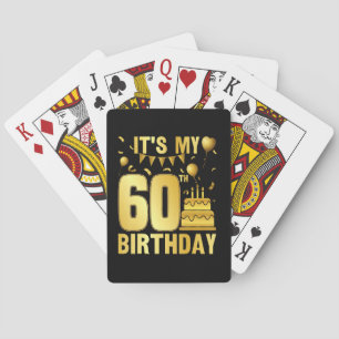 Het is mijn 60ste feestje pokerkaarten