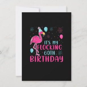 Het is mijn 60ste flocking Birthday Funny Flamingo Kaart