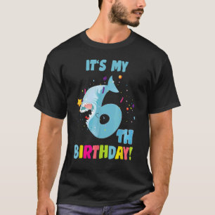 Het is mijn 6-jarige 6e Shark Party Birthday Baby  T-shirt