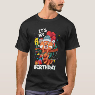 Het is mijn 6e 6 rode panda t-shirt