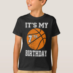 Het is mijn 7e verjaardag Basketbalontwerp T-shirt