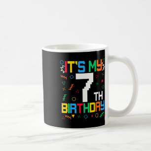 Het is mijn 7e verjaardag Gamer Kids Videogame Ver Koffiemok