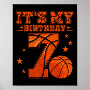 Het is mijn 7e verjaardag Jongen Meisje 7 jaar oud Poster