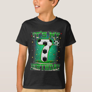 Het is mijn 7e verjaardag Jongens Voetbal 7 Jaar O T-shirt