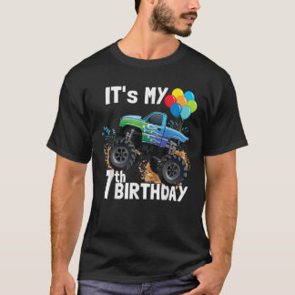Het is mijn 7e verjaardag Monster Truck 7e verjaar T-shirt