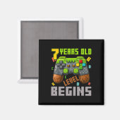 Het is mijn 7e verjaardag Pixel Gaming Controller  Magneet (Voorkant / Achterkant)