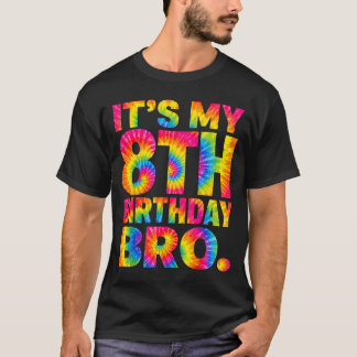 Het is mijn 8e verjaardag bro 8-jarige jongens reg t-shirt