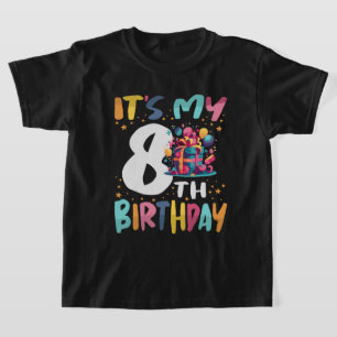Het is mijn 8e verjaardag Happy Kids Verjaardag T-shirt
